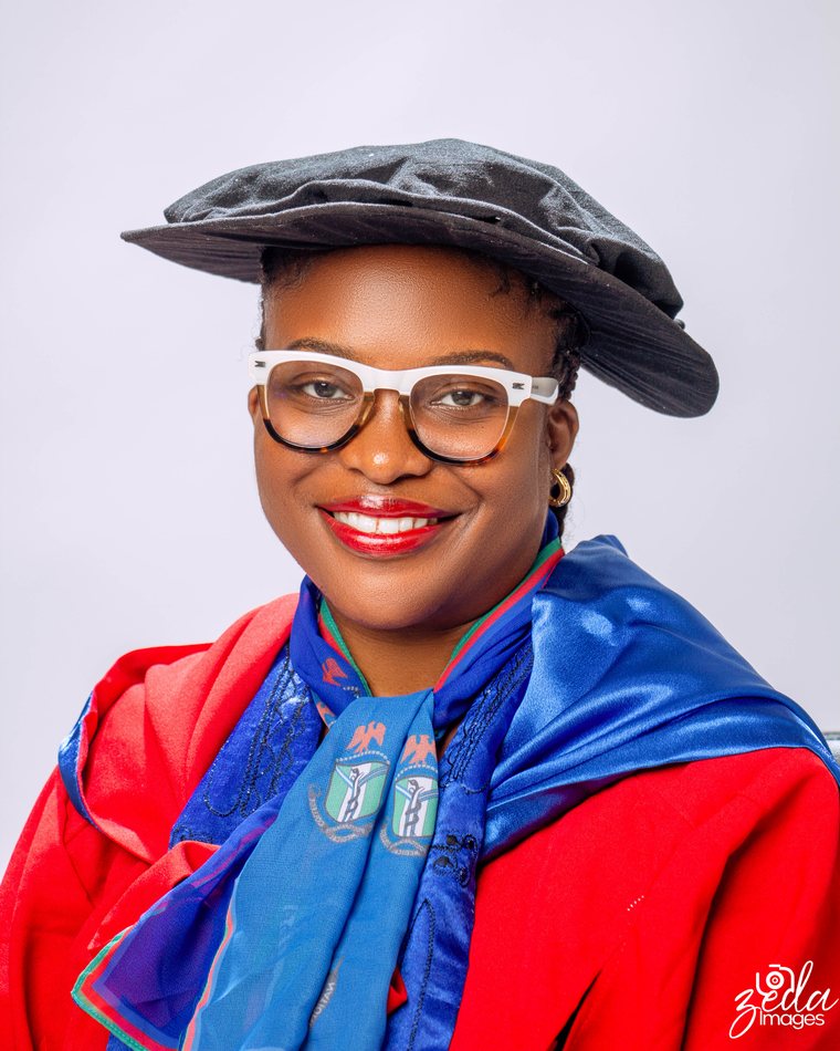 Professor Omosivie Maduka in academic regalia